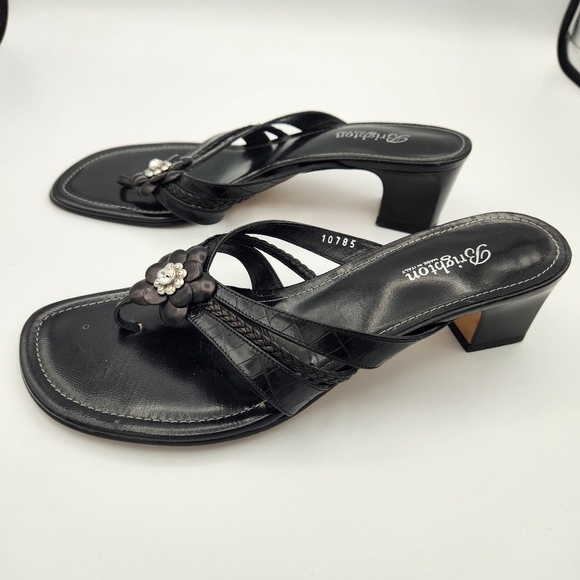 Brighton Kylie Flower Kitten Heel Thong Sandals 90s Y2K Size 10 - Picture 4 of 6